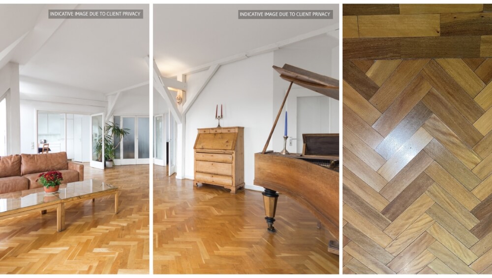 Repaired apartment floors